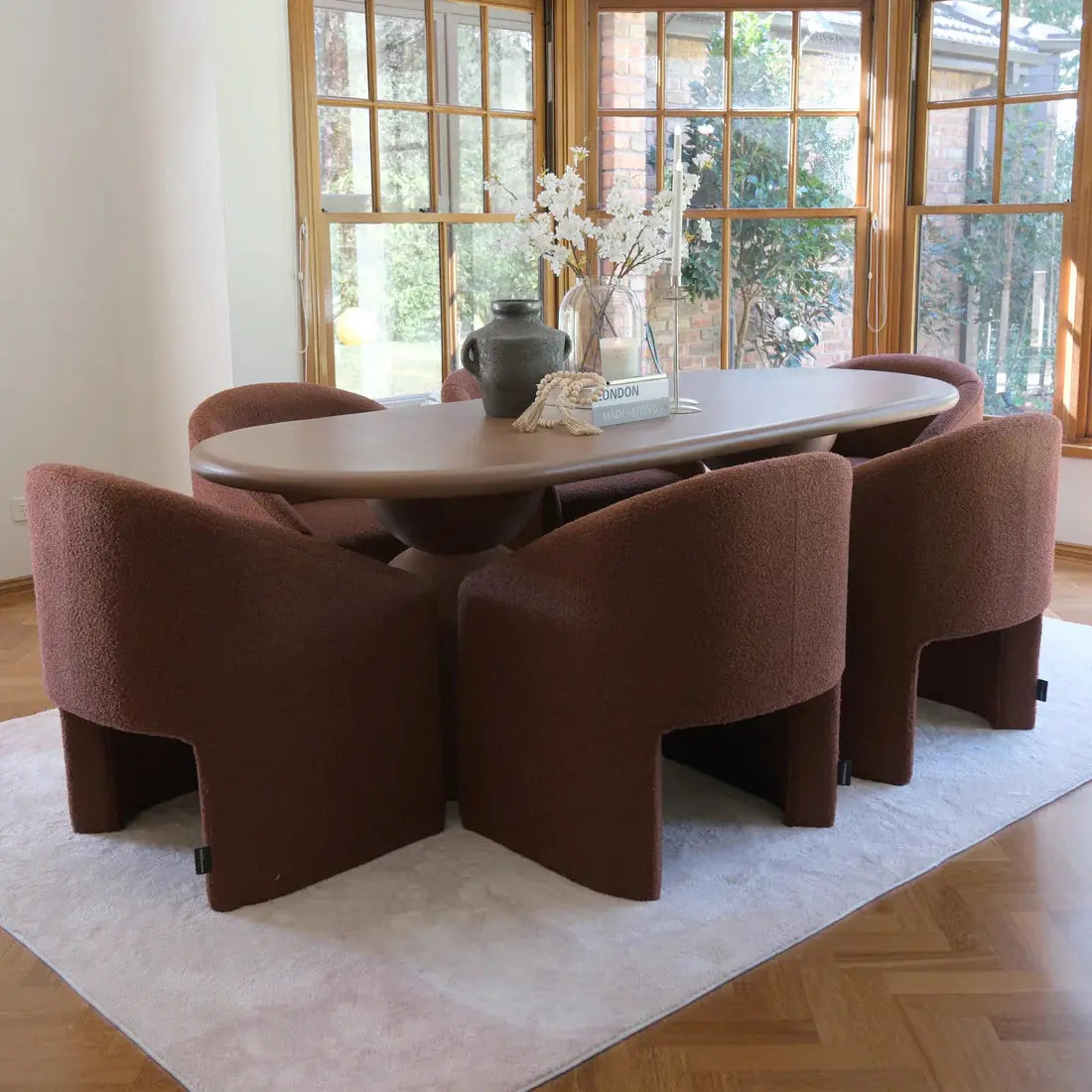 Nuve Bouclé Accent Armchair Australia Upholstered Designer Chair Beyond Living