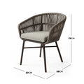 Marula Rope Outdoor Dining Chairs in Brown Set of 4 Australia Beyond Living