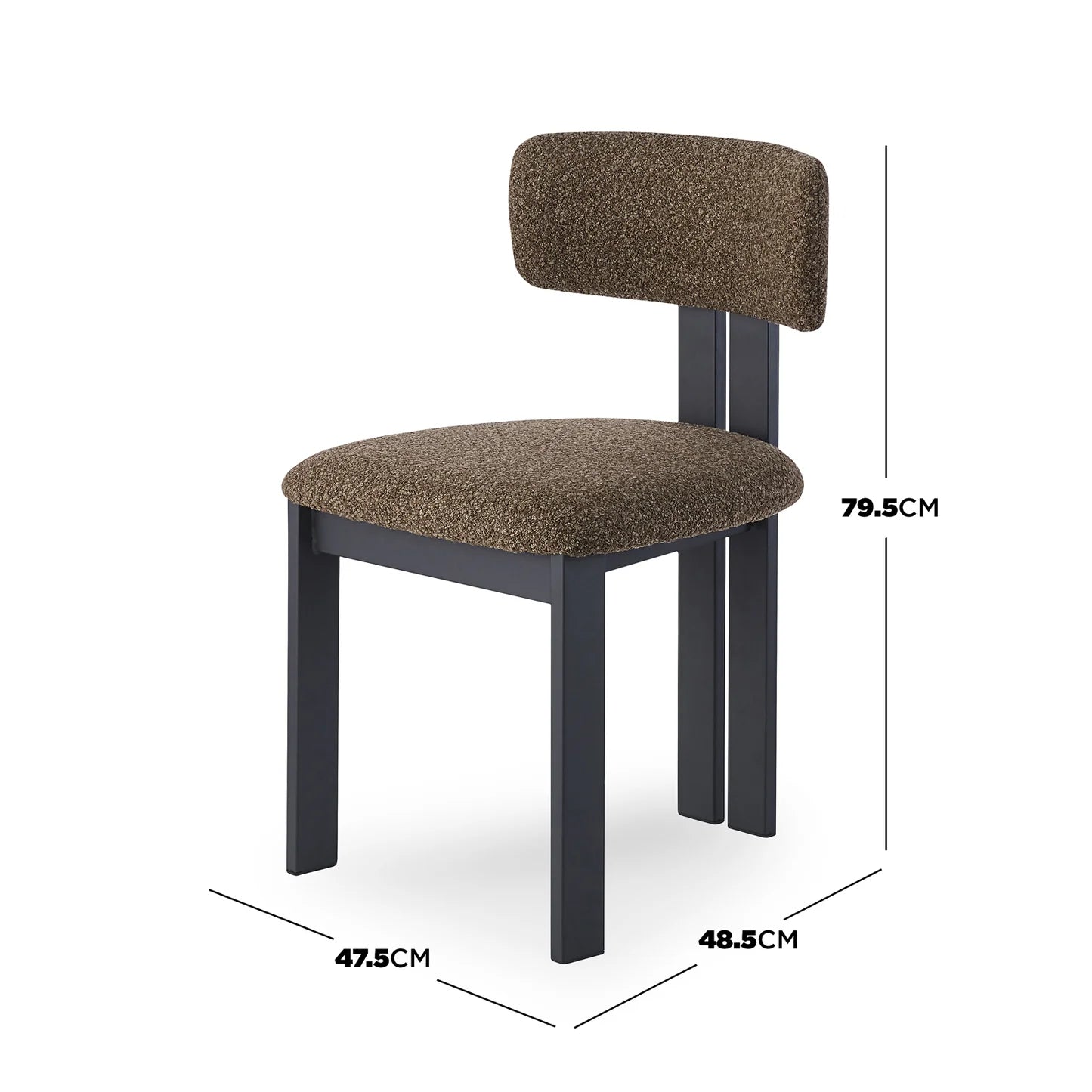 Haleo Curved Boucle Dining Chair Set Australia Beyond Living