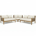 Tavi 5 Seater Solid Timber L Shape Outdoor Sofa Beyond Living