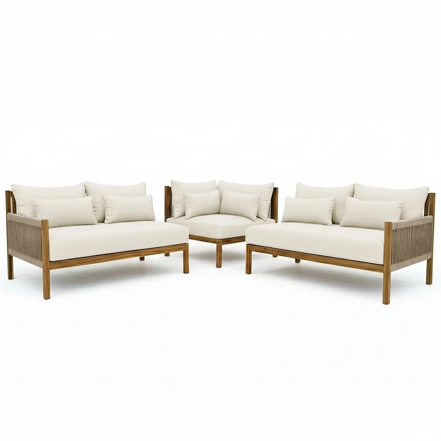 Tavi 5 Seater Solid Timber L Shape Outdoor Sofa Beyond Living