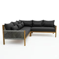 Tavi 5 Seater Solid Timber L Shape Outdoor Sofa Beyond Living