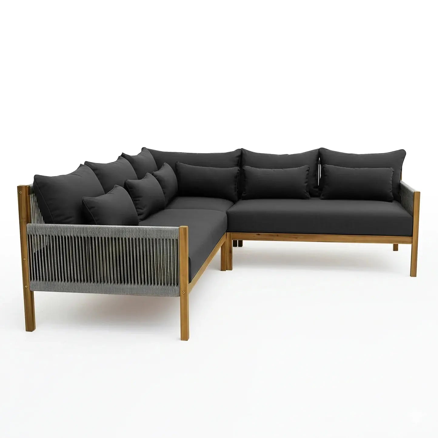 Tavi 5 Seater Solid Timber L Shape Outdoor Sofa Beyond Living