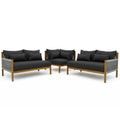 Tavi 5 Seater Solid Timber L Shape Outdoor Sofa Beyond Living