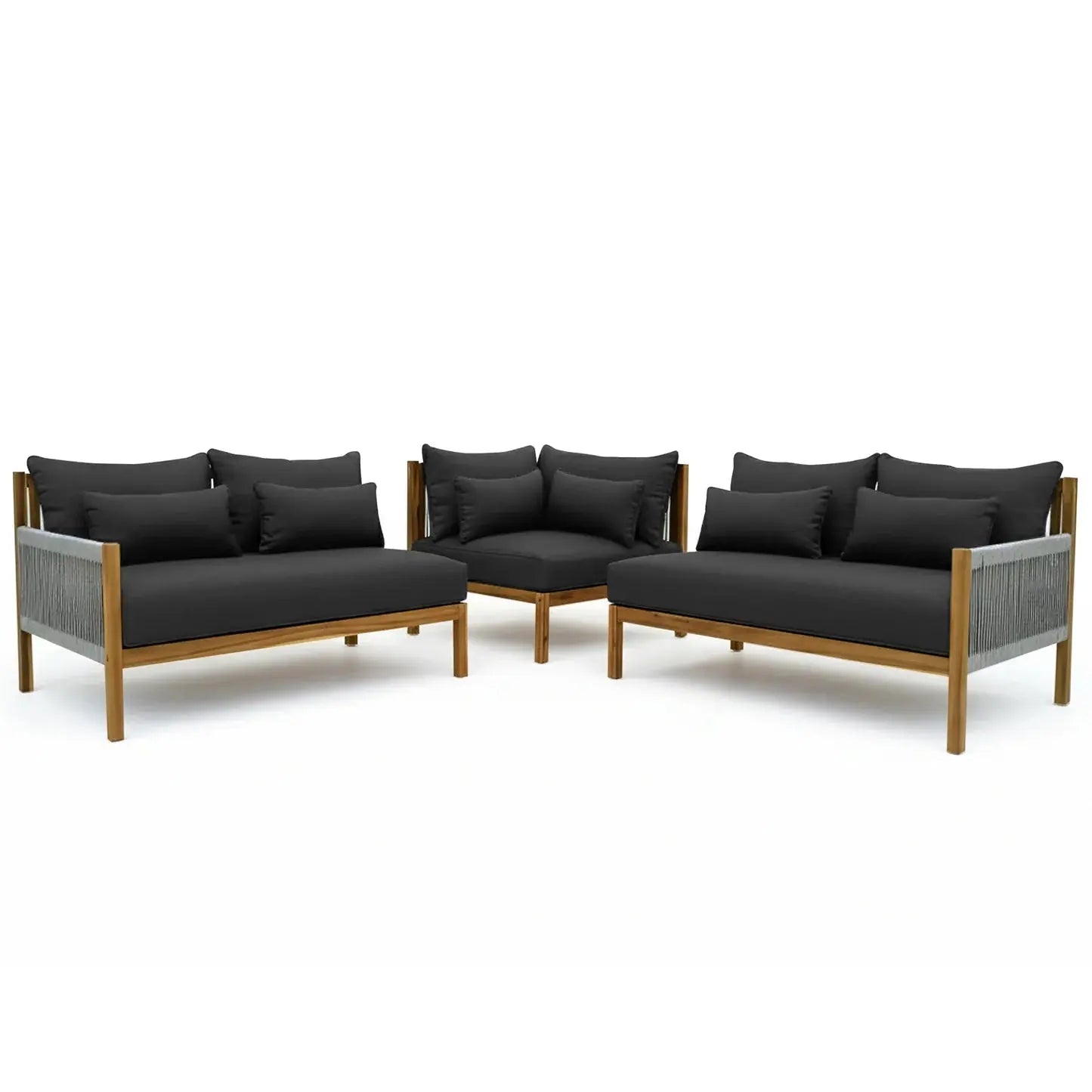 Tavi 5 Seater Solid Timber L Shape Outdoor Sofa Beyond Living