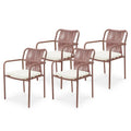 Evone Aluminium Rope Outdoor Dining Chairs Set Australia Beyond Living