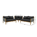 Tavi 5 Seater Solid Timber L Shape Outdoor Sofa Beyond Living