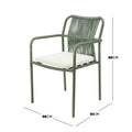 Evone Aluminium Rope Outdoor Dining Chairs Set Australia Beyond Living