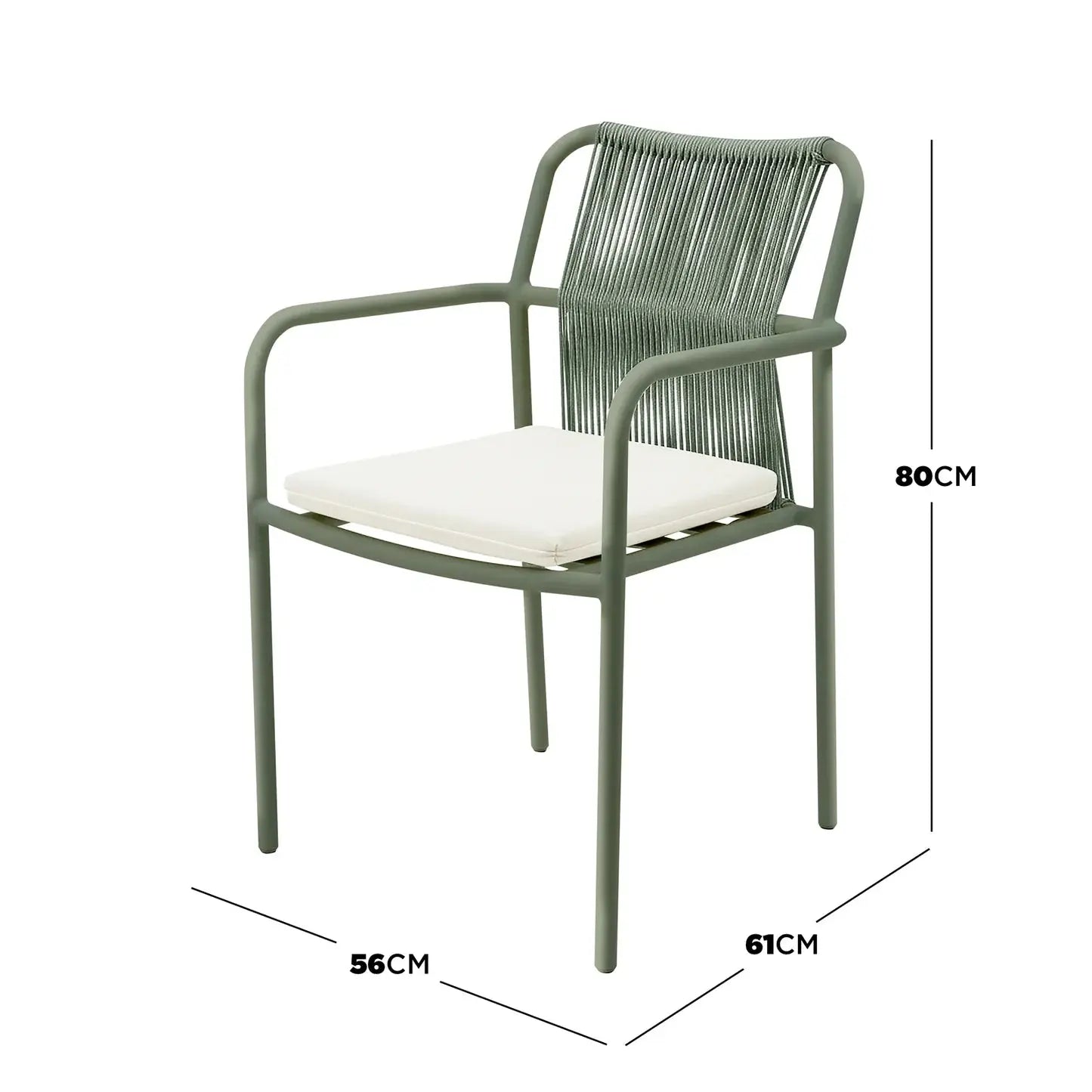 Evone Aluminium Rope Outdoor Dining Chairs Set Australia Beyond Living