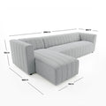 Parisa Tufted Boucle Sofa with Chaise Australia Beyond Living