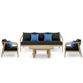 Delva 4 Seater Acacia Hardwood Outdoor Sofa Set Australia Beyond Living