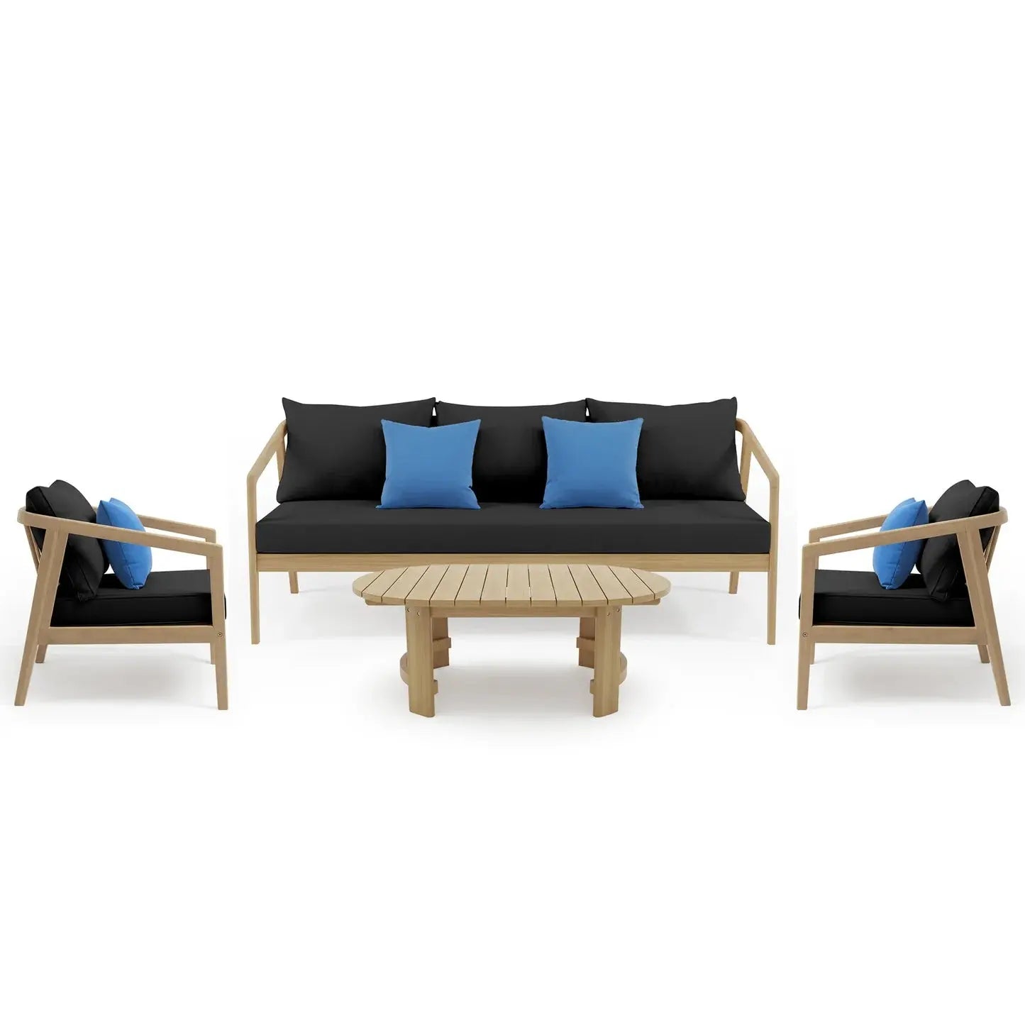 Delva 4 Seater Acacia Hardwood Outdoor Sofa Set Australia Beyond Living