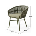 Marula Rope Outdoor Dining Chairs in Brown Set of 4 Australia Beyond Living