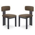 Haleo Curved Boucle Dining Chair Set Australia Beyond Living