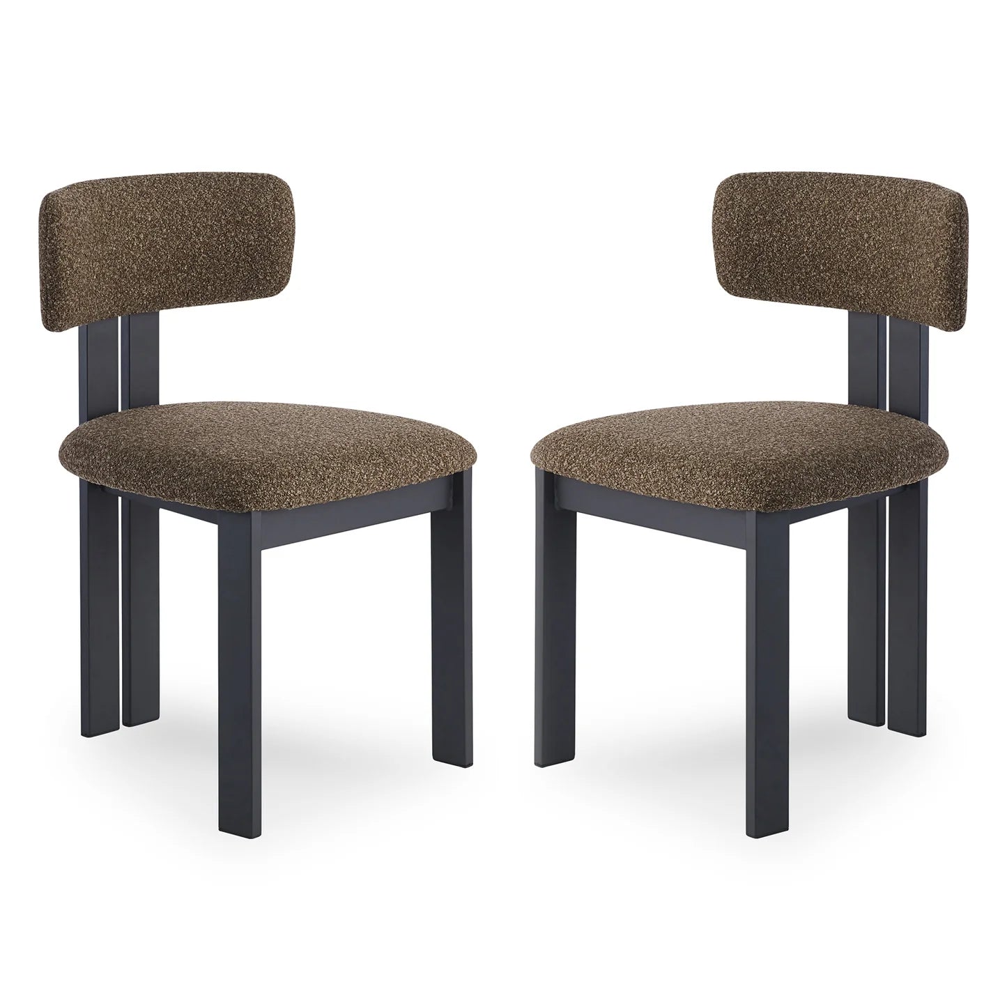 Haleo Curved Boucle Dining Chair Set Australia Beyond Living