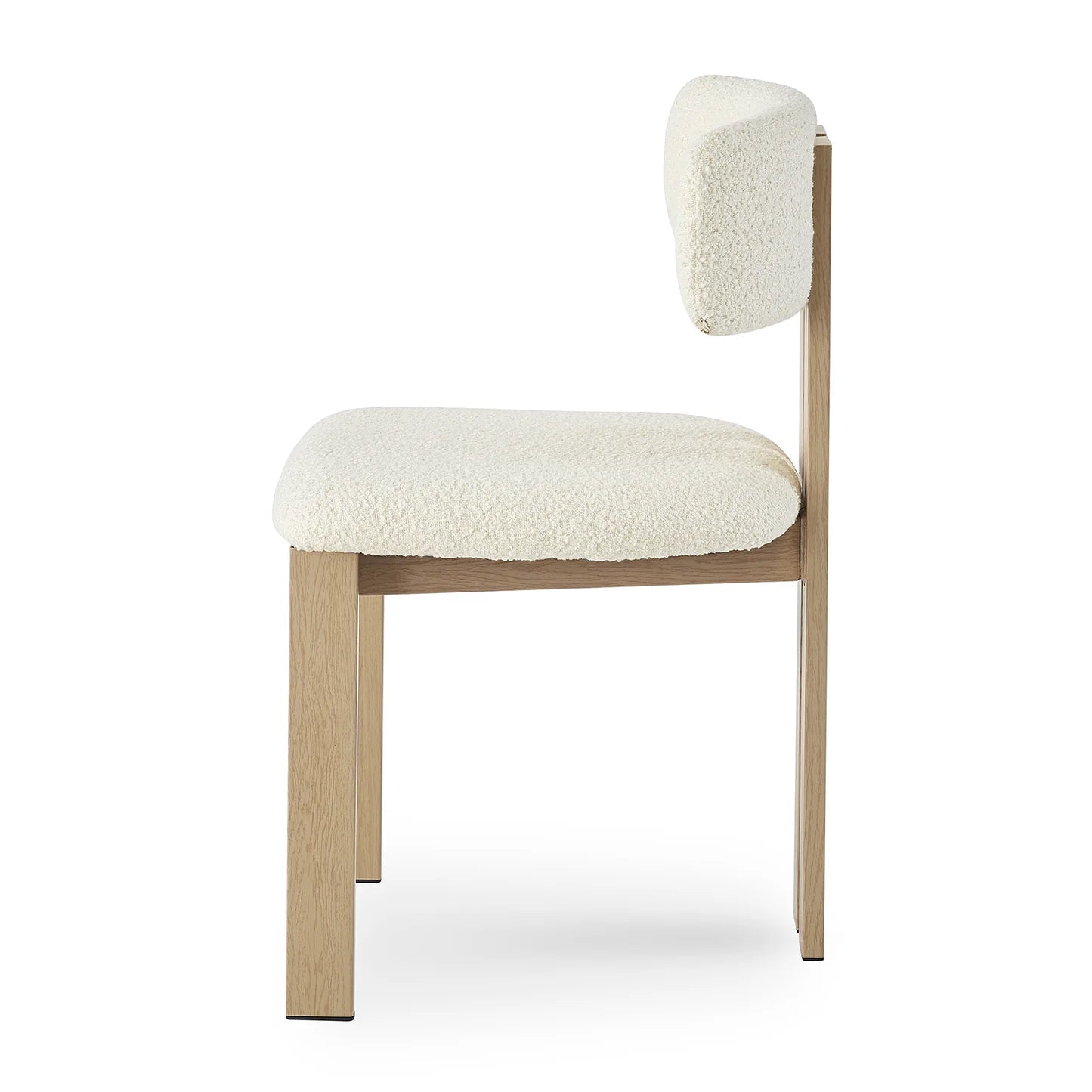 Haleo Curved Boucle Dining Chair Set Australia Beyond Living