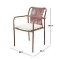 Evone Aluminium Rope Outdoor Dining Chairs Set Australia Beyond Living