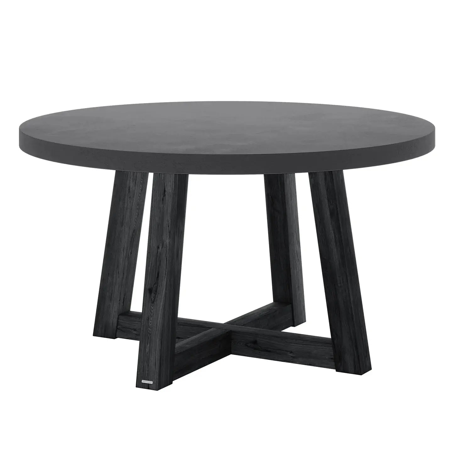 Magnus 138cm Round Concrete Outdoor Dining Table Australia Beyond Living