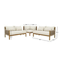 Tavi 5 Seater Solid Timber L Shape Outdoor Sofa Beyond Living