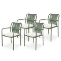 Evone Aluminium Rope Outdoor Dining Chairs Set Australia Beyond Living