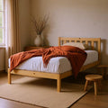 drusa single solid pine wooden bed frame natural australia
