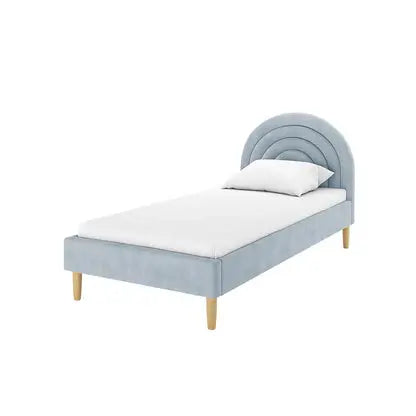 Estilla Kids Velvet Rainbow Single Bed Beige Australia Beyond Living