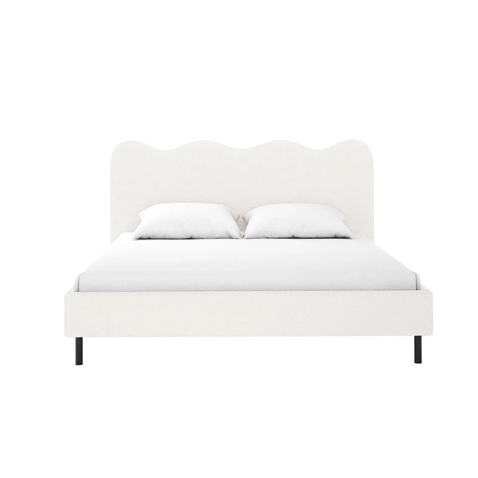 Kaylie Double Boucle Fabric Bed Frame Australia Beyond Living