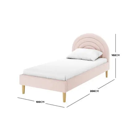 estilla kids velvet rainbow single bed beige australia