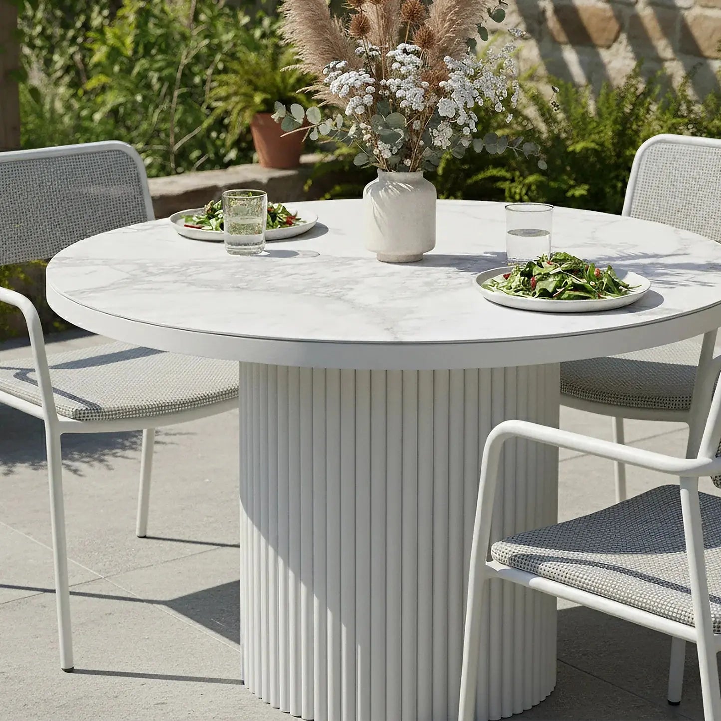 evone aluminium sintered stone outdoor table australia