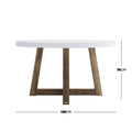 hardwood and concrete outdoor dining table for garden dining