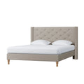 maggie double winged fabric bed frame australia