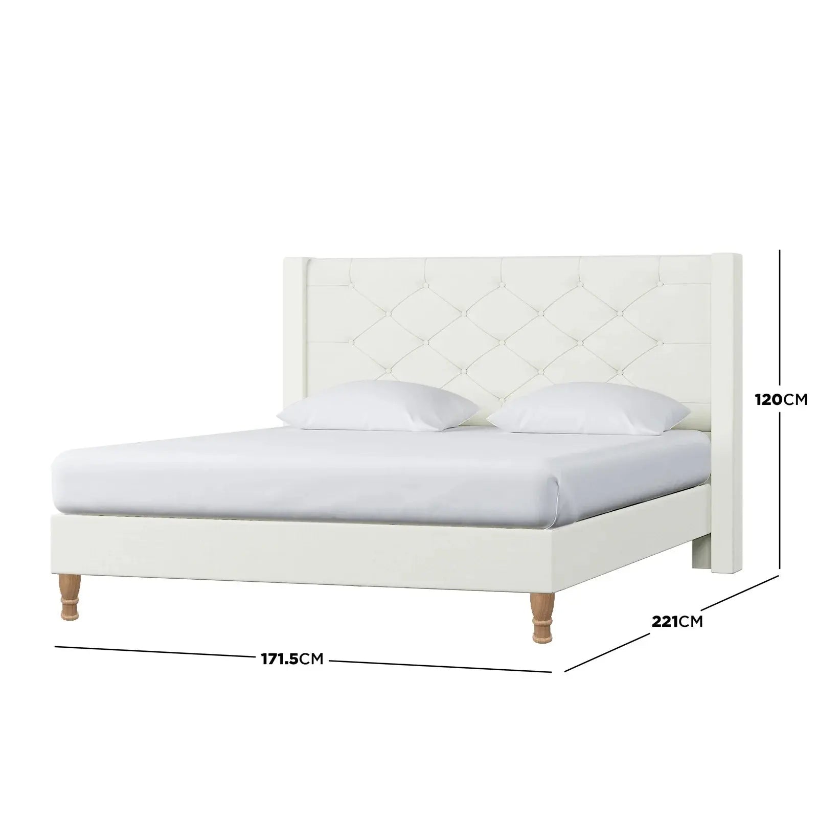 Maggie Double Winged Fabric Bed Frame Australia Beyond Living