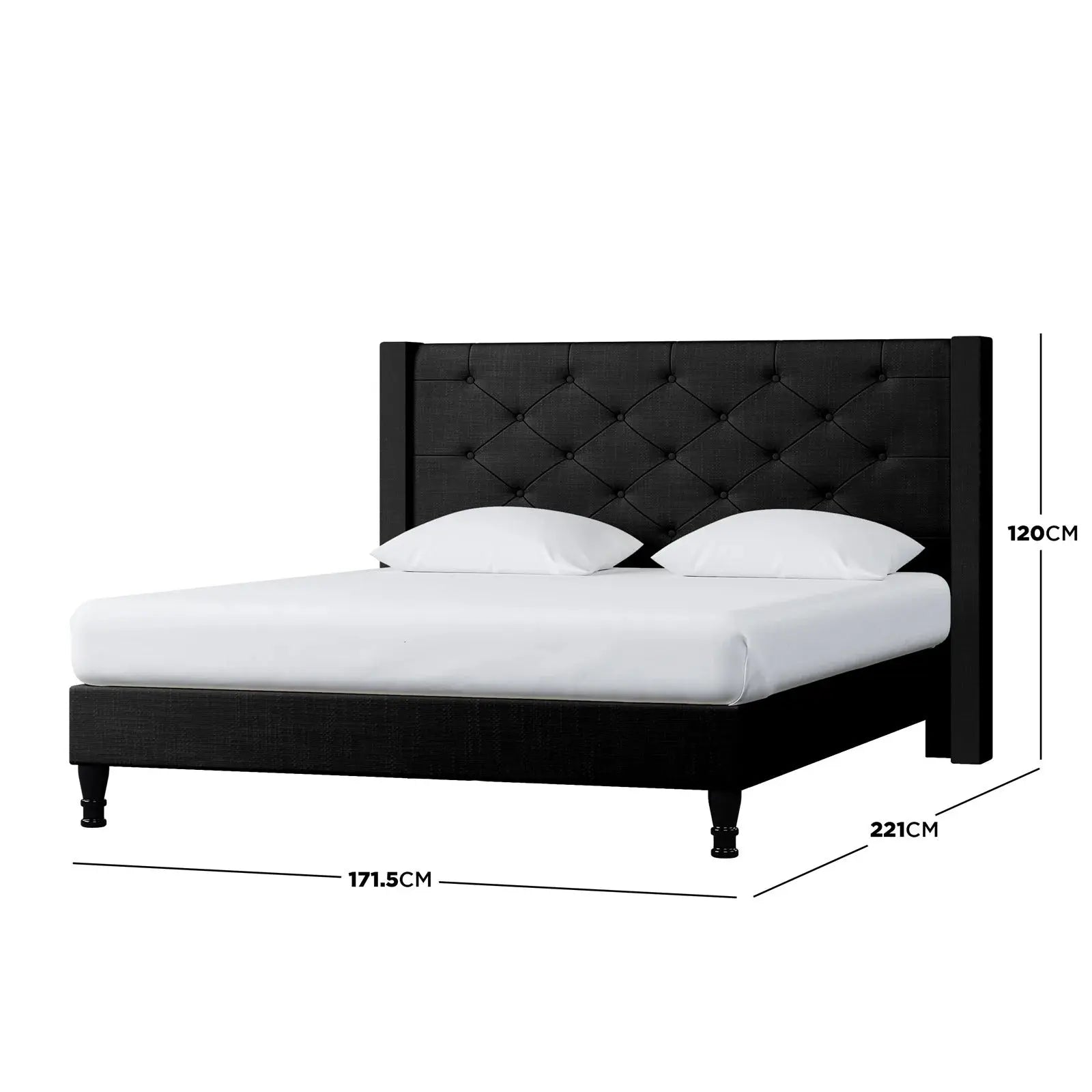 Maggie Double Winged Fabric Bed Frame Australia Beyond Living