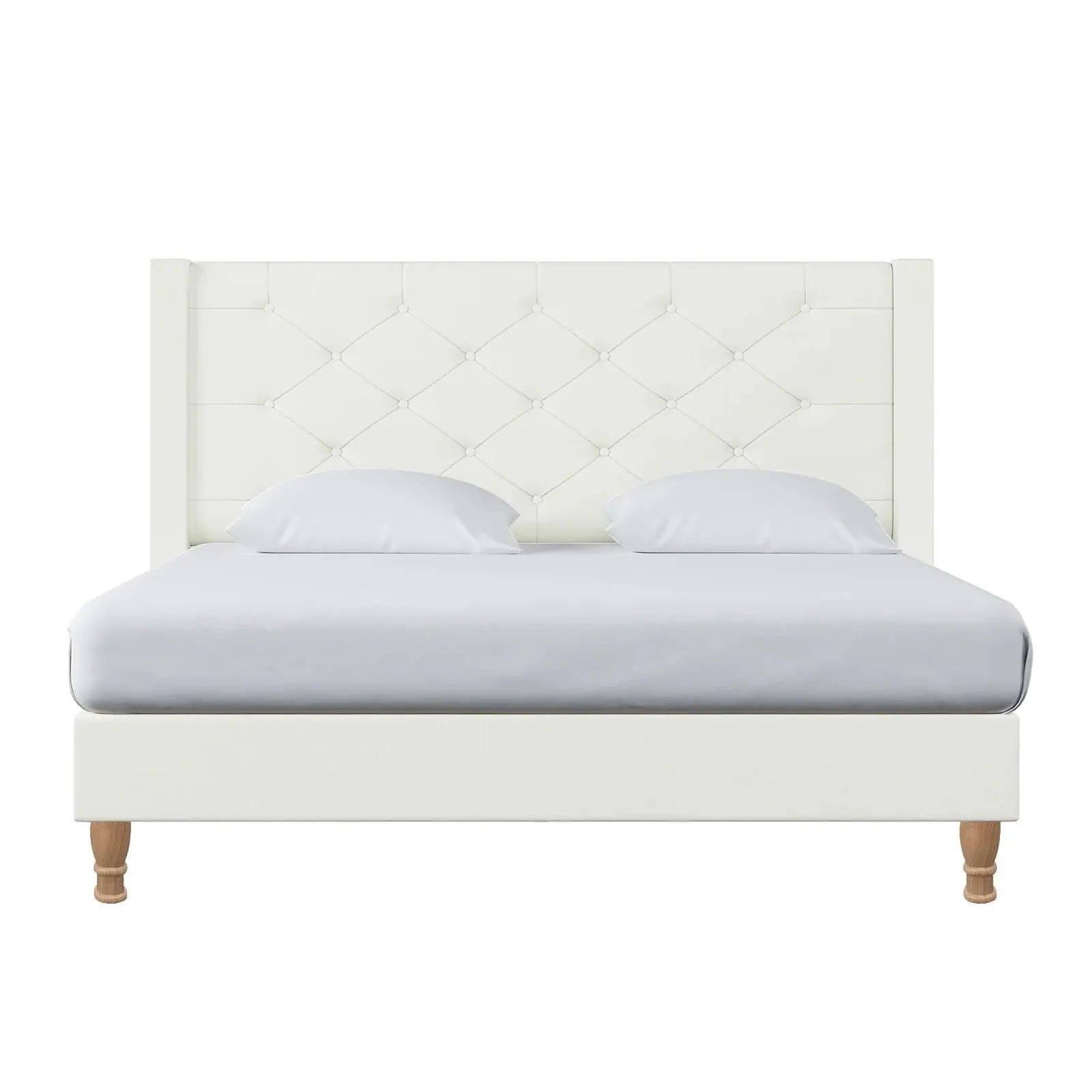 Maggie Double Winged Fabric Bed Frame Australia Beyond Living