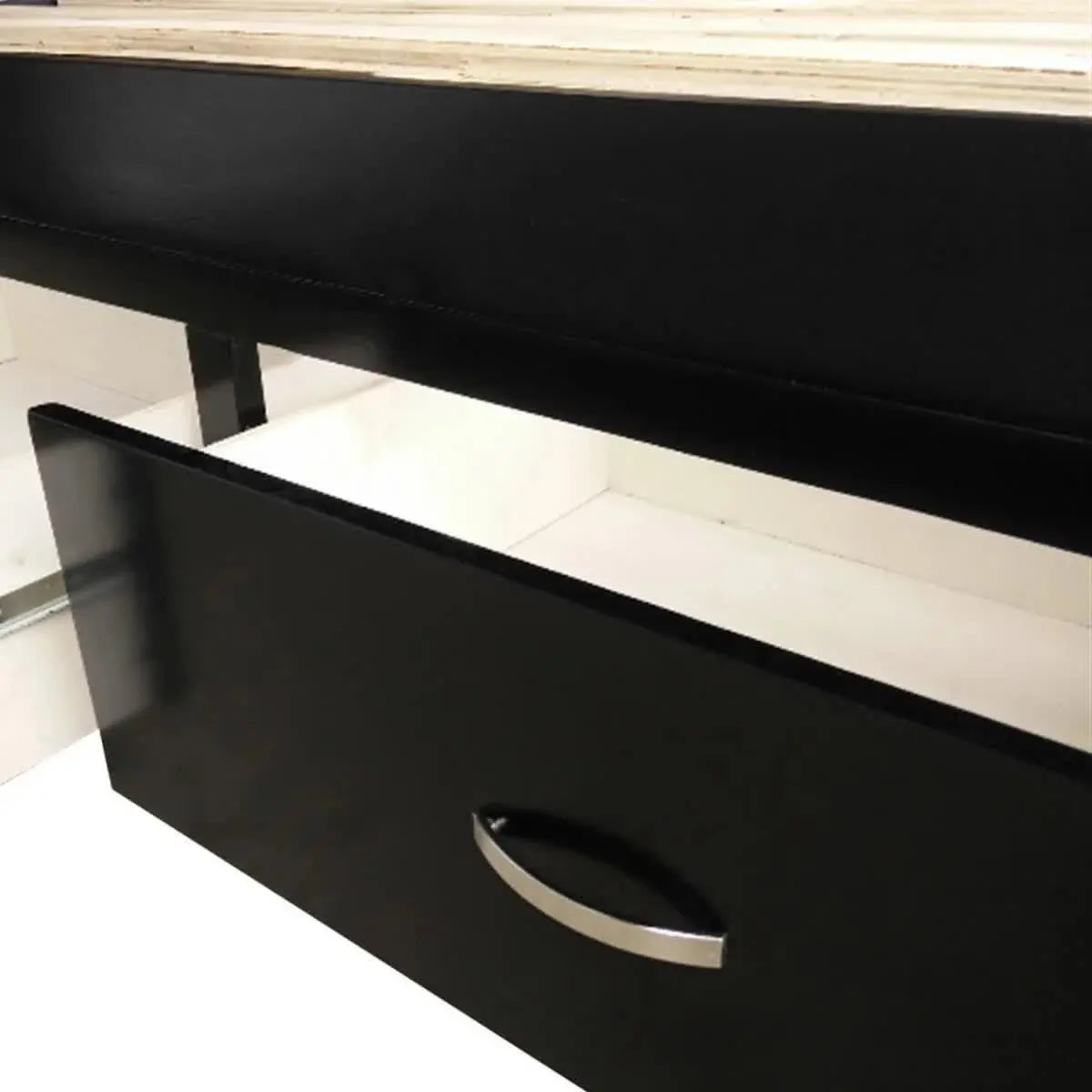 Porcia Double Wooden Storage Bed Frame with Shelves Australia Beyond Living