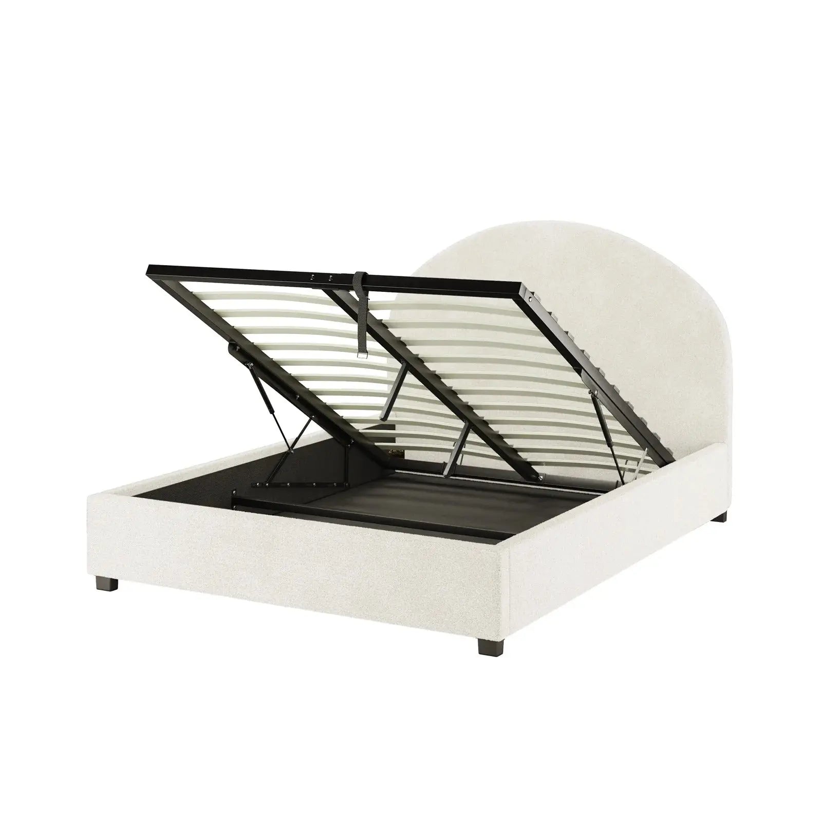 Lunia Double Boucle Gas Lift Storage Bed Frame Australia Beyond Living