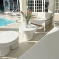 Basalt 70cm Indoor Outdoor Concrete Coffee Table White Beyond Living