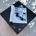 Rissa Curved Outdoor Concrete Side Table Black Australia Beyond Living