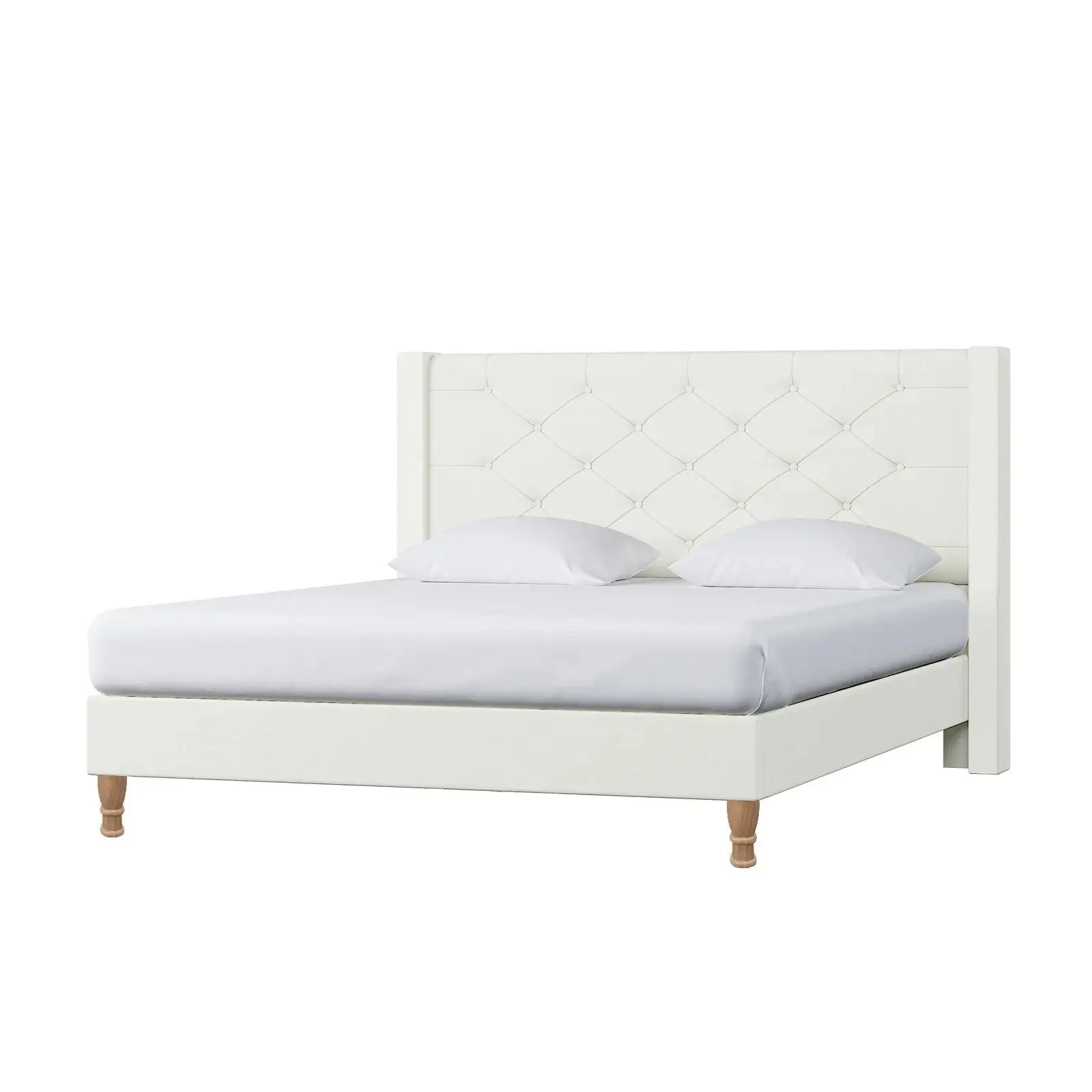 Maggie Double Winged Fabric Bed Frame Australia Beyond Living