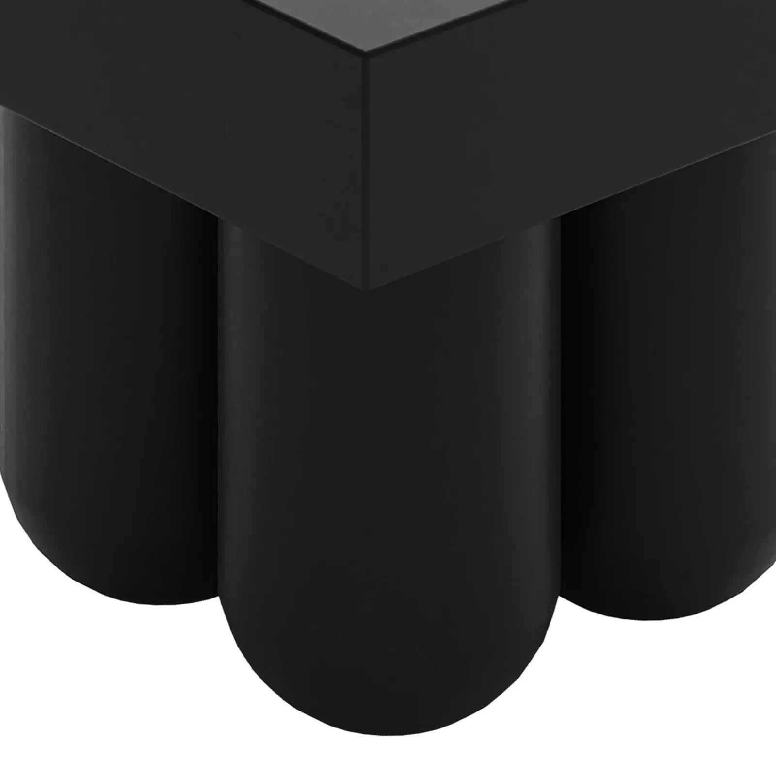 Rissa Curved Outdoor Concrete Side Table Black Australia Beyond Living