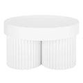 Basalt 70cm Indoor Outdoor Concrete Coffee Table White Beyond Living