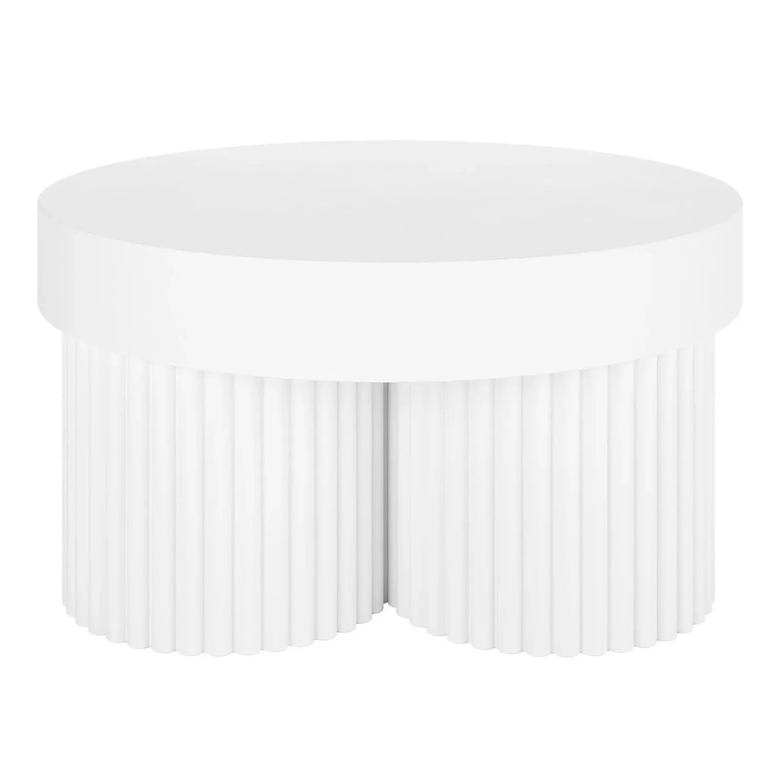 Basalt 70cm Indoor Outdoor Concrete Coffee Table White Beyond Living