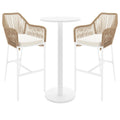 Luzon & Tablas Wicker Outdoor Bar Table Set Natural Australia Beyond Living