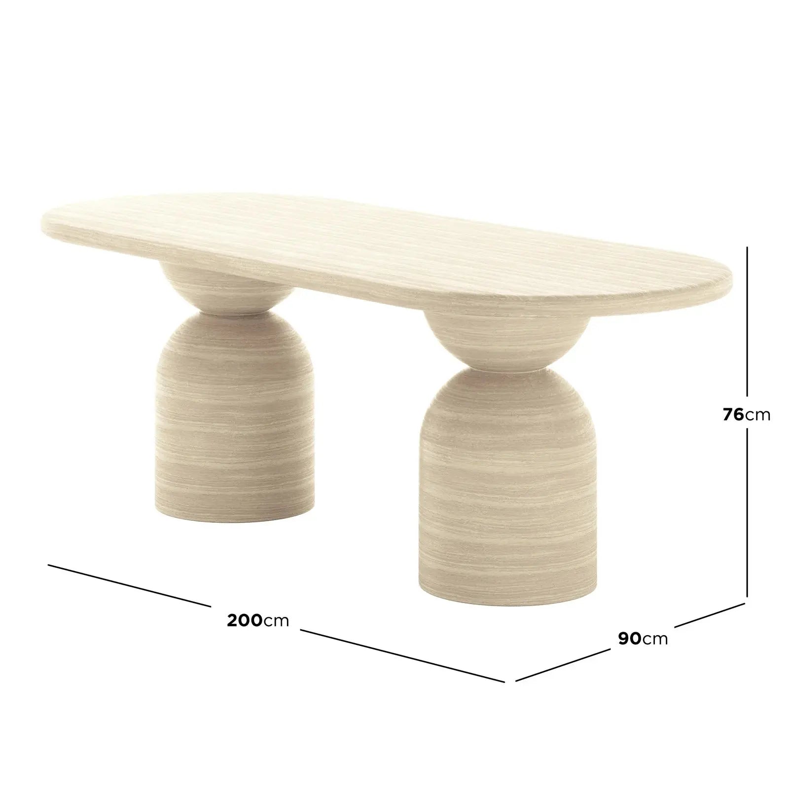 large outdoor concrete dining set 220cm australia