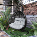 large wicker hanging egg chair for garden relaxation