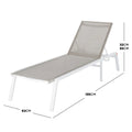 light grey outdoor sunbeds for patio and poolside relaxation