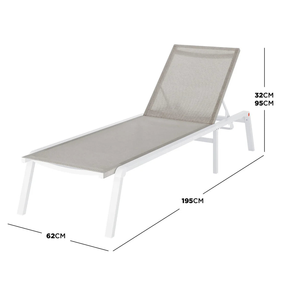 light grey outdoor sunbeds for patio and poolside relaxation