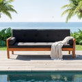 luxo meves hardwood outdoor daybed sofa black cushion australia