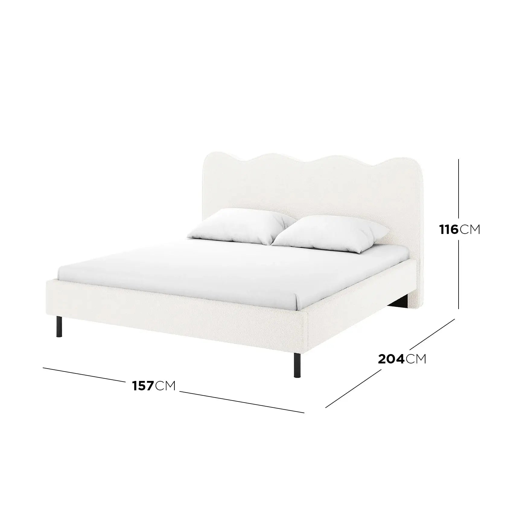 luxury boucle bed frame australia kaylie design
