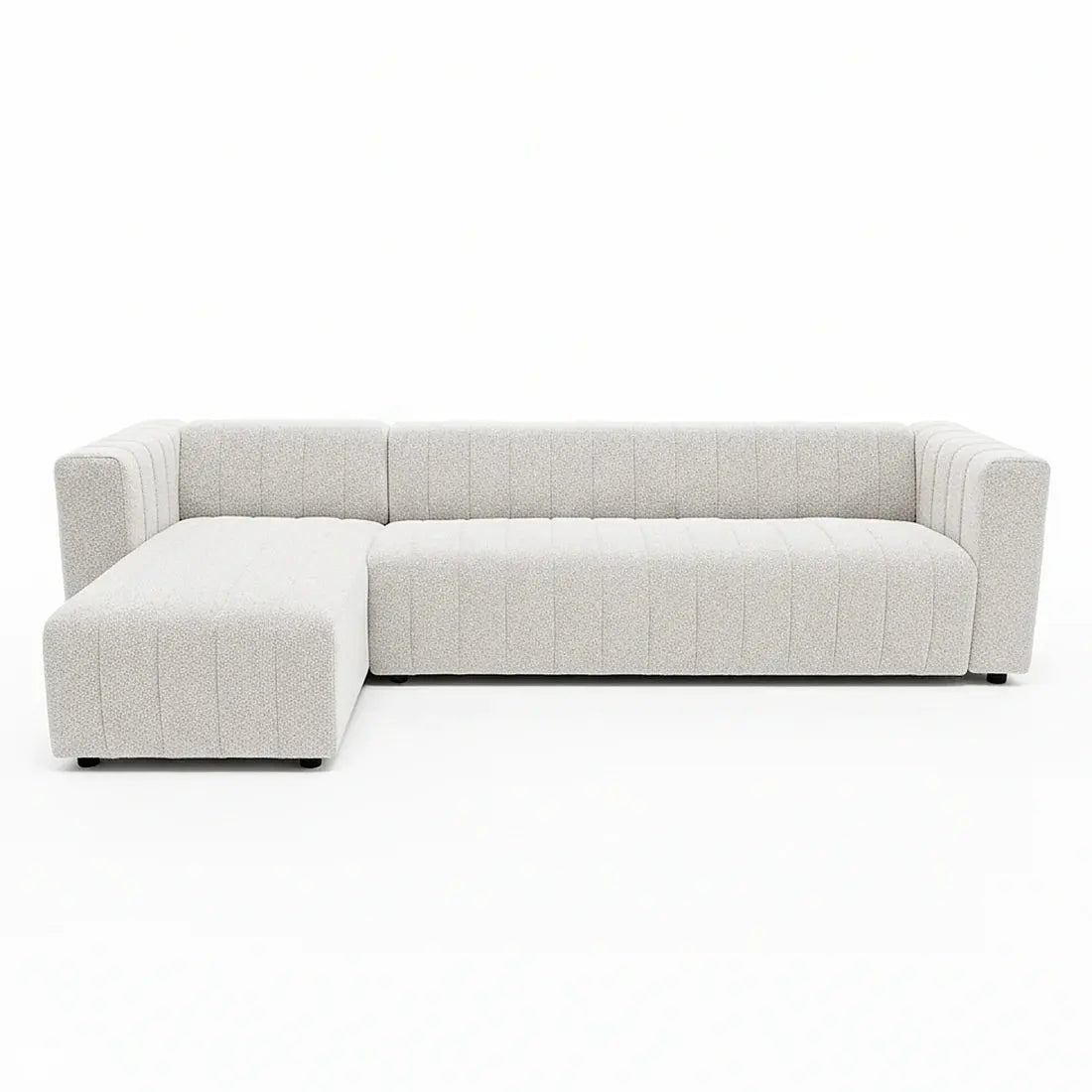 luxury boucle sectional sofa with chaise